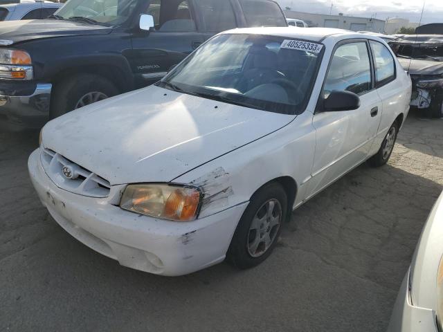 Hyundai Accent salvage cars for sale: 2001 Hyundai Accent GS