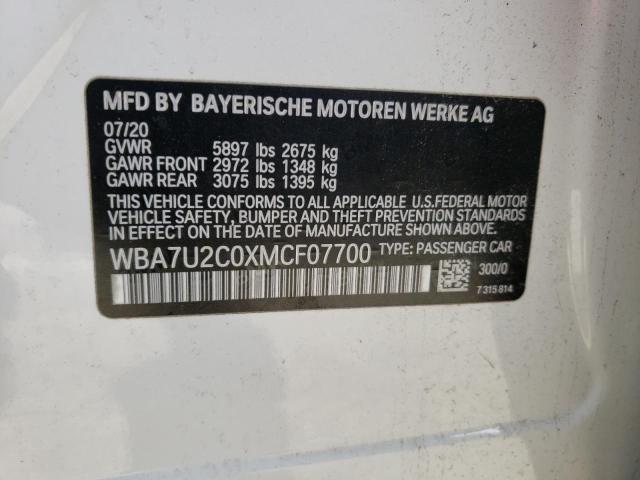 WBA7U2C0XMCF07700 BMW 750 Xi