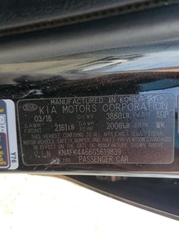 KNAFK4A66G5619839 KIA FORTE LX