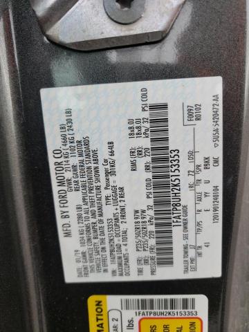 2019 FORD MUSTANG 1FATP8UH2K5153353
