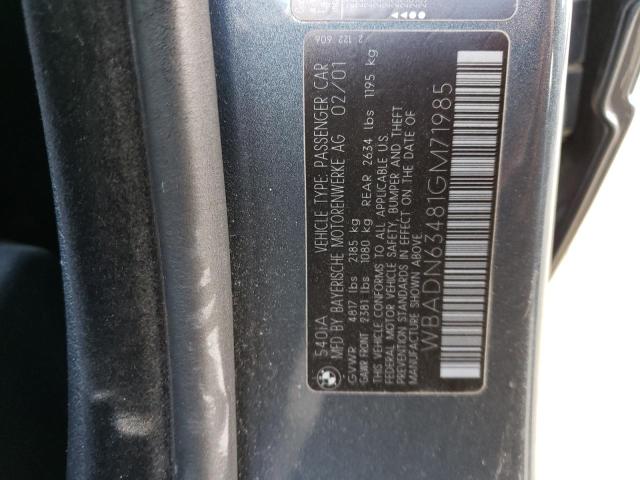 WBADN63481GM71985 BMW 540 I Automatic