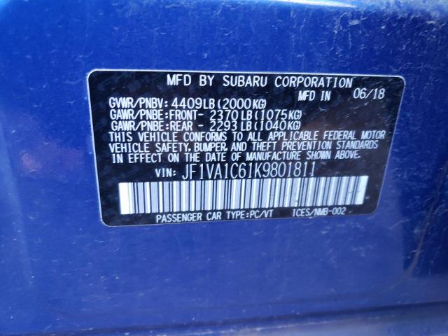 JF1VA1C61K9801811 Subaru Wrx Premium