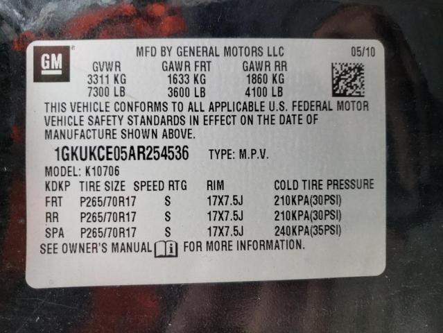 1GKUKCE05AR254536 GMC YUKON SLT