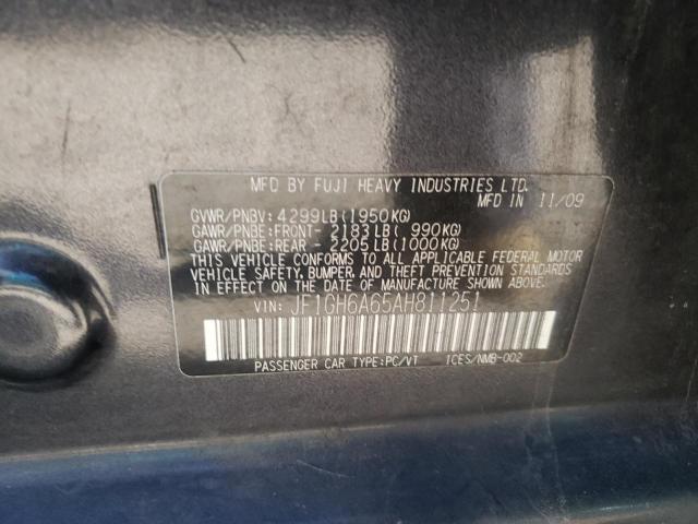JF1GH6A65AH811251 Subaru Impreza 2.5i