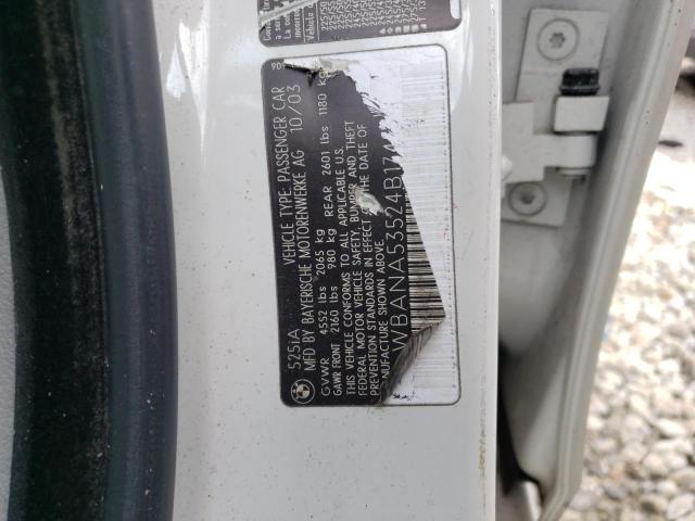 WBANA53524B174134 BMW 525 I