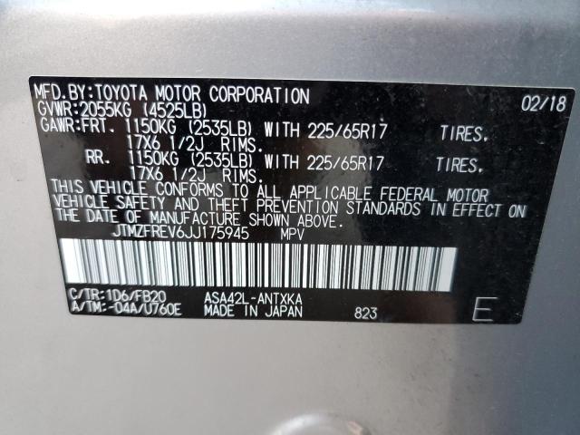 2018 TOYOTA RAV4 LE - JTMZFREV6JJ175945