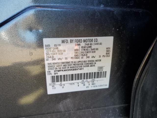 2019 FORD EDGE TITAN 2FMPK4K95KBB97451