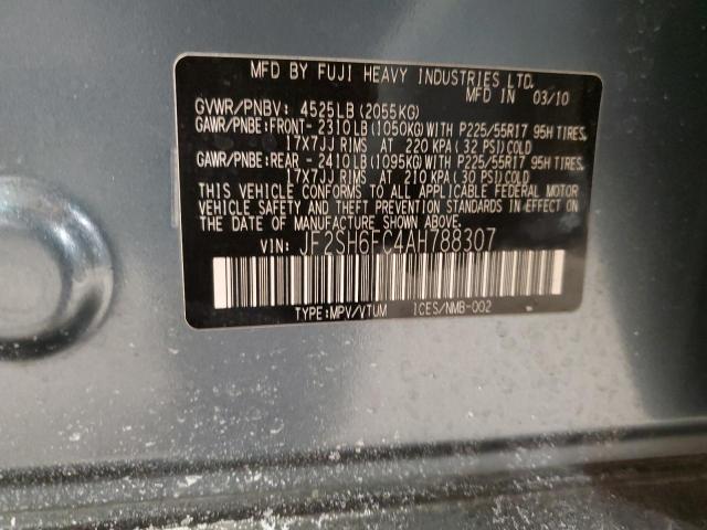 JF2SH6FC4AH788307 Subaru Forester 2.5xt Limited