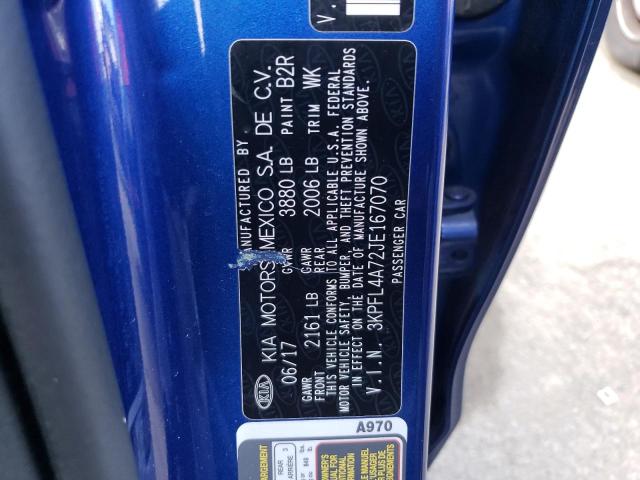 3KPFL4A72JE167070 KIA FORTE LX