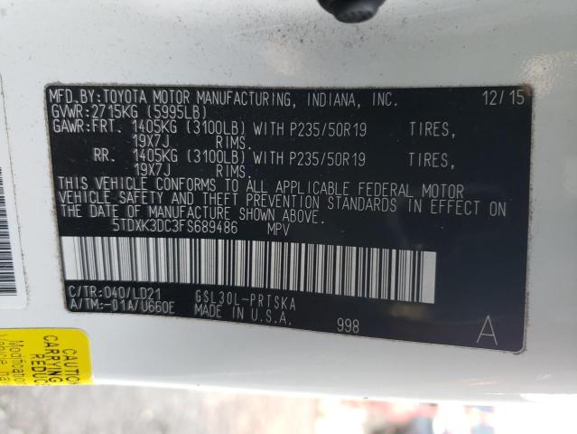 2015 TOYOTA SIENNA SPO - 5TDXK3DC3FS689486