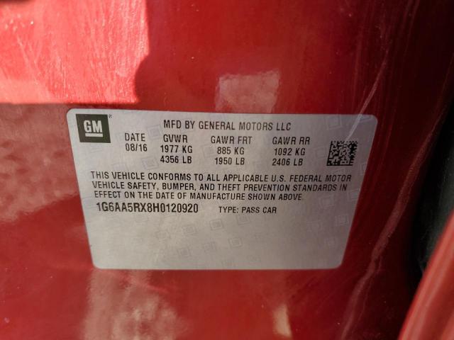 1G6AA5RX8H0120920 Cadillac ATS
