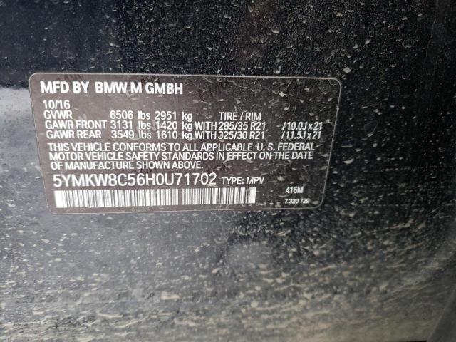2017 BMW X6 M 5YMKW8C56H0U71702