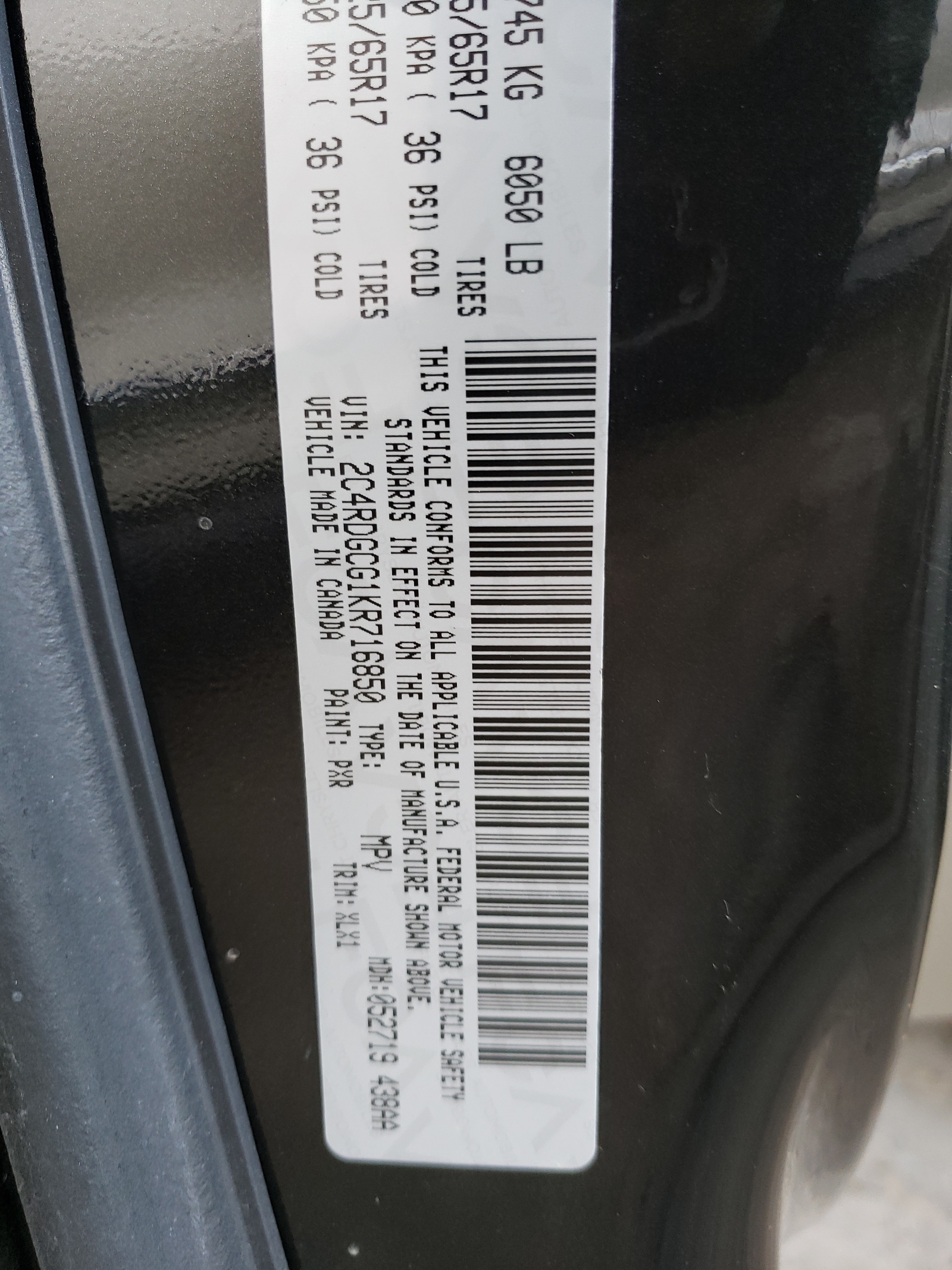 2C4RDGCG1KR716850 2019 Dodge Grand Caravan Sxt