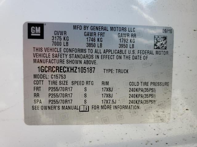 2017 CHEVROLET SILV1500 4 - 1GCRCRECXHZ105187