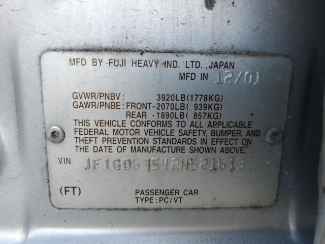 JF1GD67542H521613 Subaru IMPREZA RS