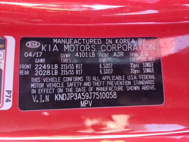 KNDJP3A59J7510058 KIA SOUL +