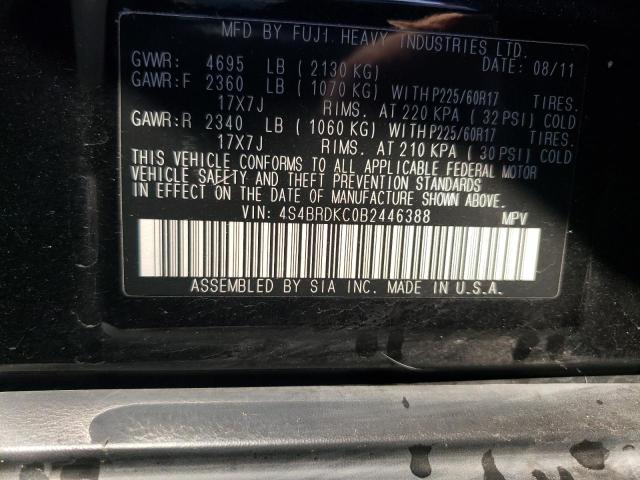 4S4BRDKC0B2446388 Subaru Outback 3.6r Limited