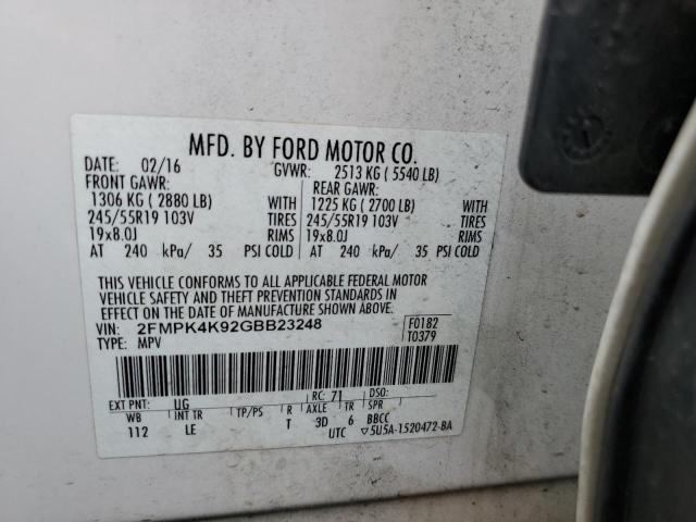 2016 FORD EDGE TITAN - 2FMPK4K92GBB23248