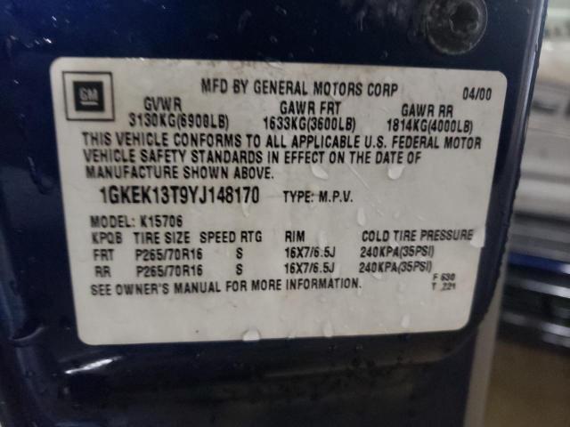 1GKEK13T9YJ148170 GMC Yukon