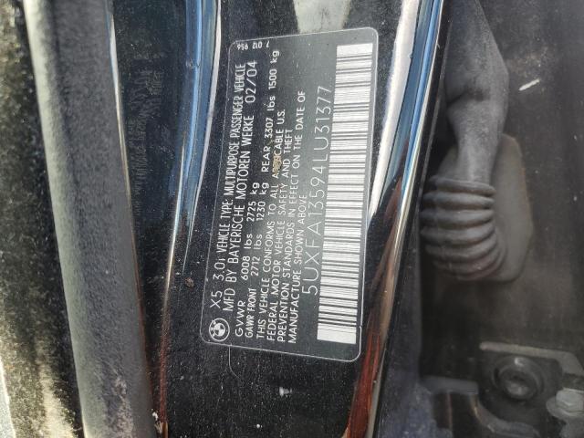 5UXFA13594LU31377 BMW X5 3.0I