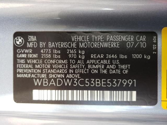 WBADW3C53BE537991 BMW 328 I