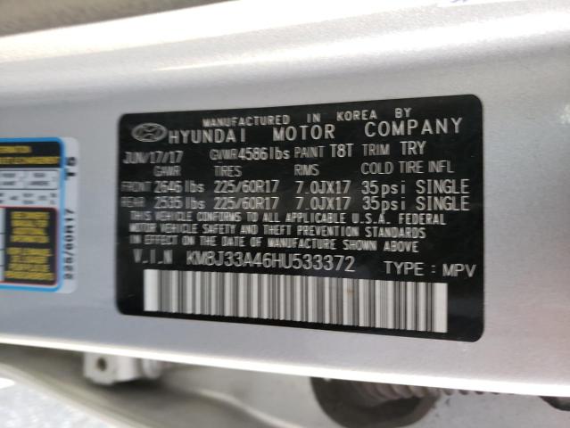 2017 HYUNDAI TUCSON LIM KM8J33A46HU533372