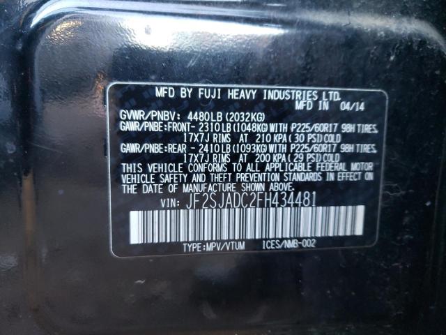 JF2SJADC2FH434481 Subaru Forester 2.5i Premium