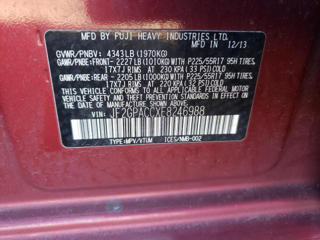 JF2GPACCXE8246988 Subaru Xv Crosstrek 2.0 Premium