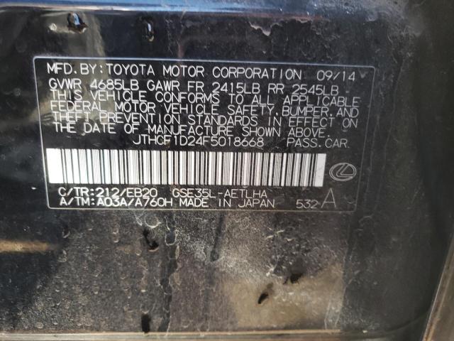2015 LEXUS IS 250 - JTHCF1D24F5018668
