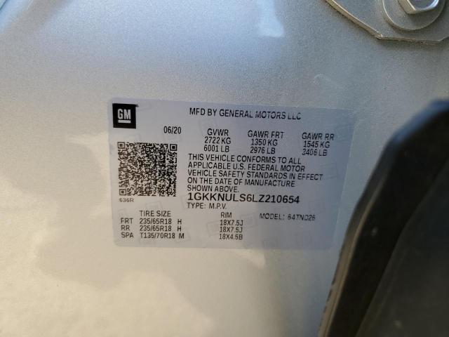 1GKKNULS6LZ210654 GMC ACADIA SLT