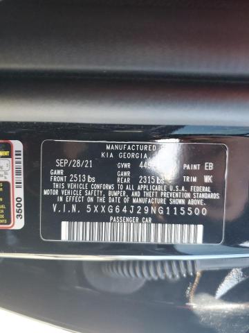 5XXG64J29NG115500 KIA K5 GT LINE