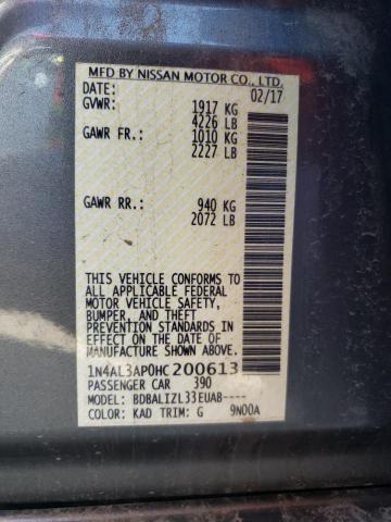 2017 NISSAN ALTIMA 2.5 - 1N4AL3AP0HC200613