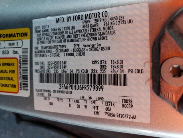 2015 FORD FUSION SE - 3FA6P0HD6FR279899