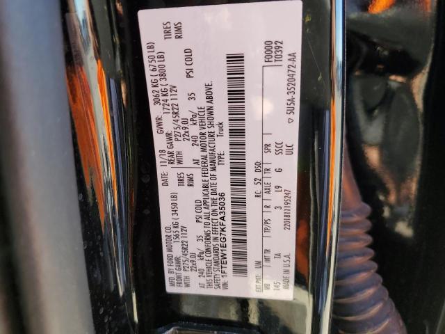 VIN 4T1BD1FK5EU125387 2019 FORD F-150 no.12