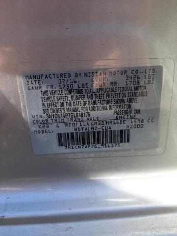 3N1CN7AP7GL916175 Nissan VERSA S
