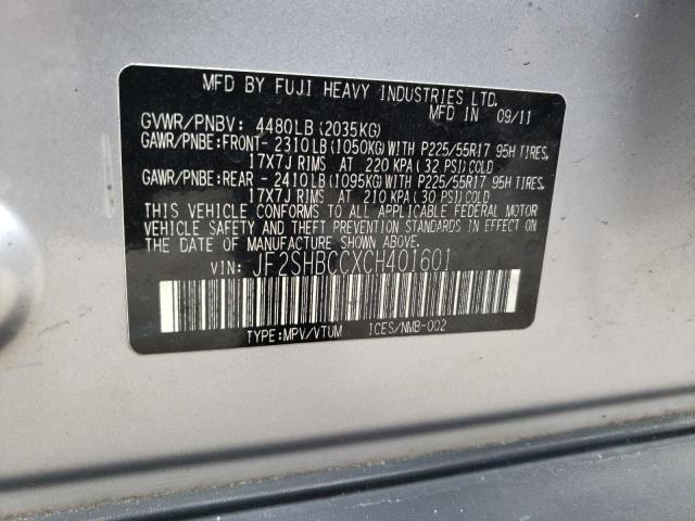 JF2SHBCCXCH401601 Subaru Forester 2.5x Premium