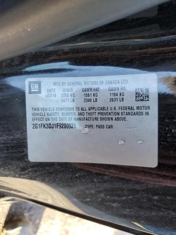 2015 CHEVROLET CAMARO 2SS 2G1FK3DJ1F9200921