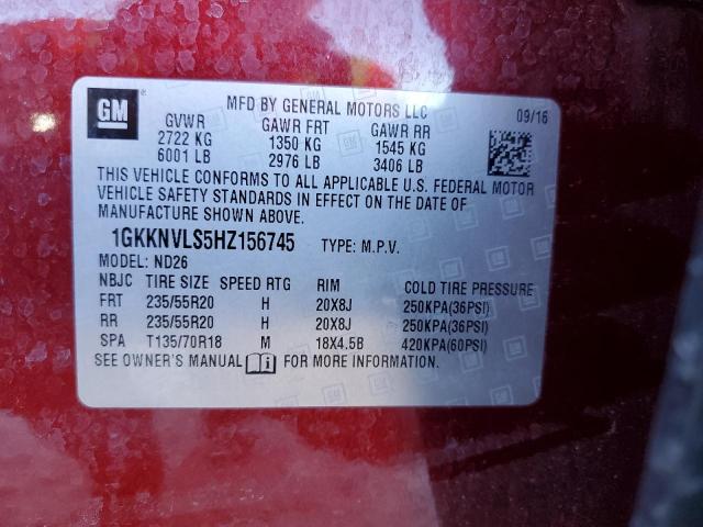 2017 GMC ACADIA ALL 1GKKNVLS5HZ156745
