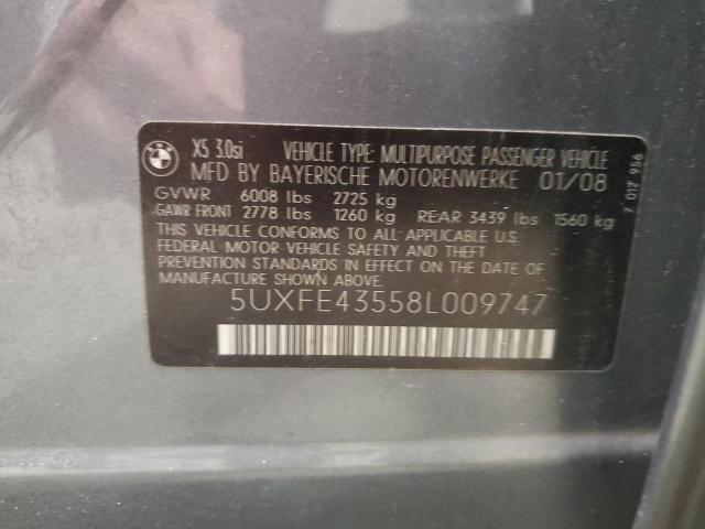 5UXFE43558L009747 BMW X5
