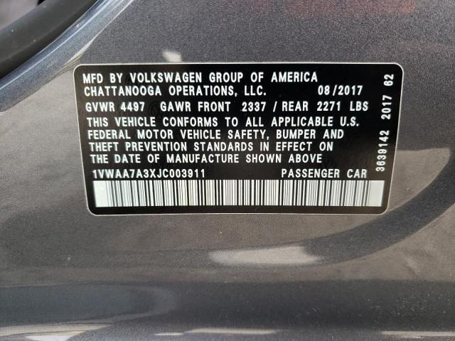 2018 VOLKSWAGEN PASSAT S - 1VWAA7A3XJC003911