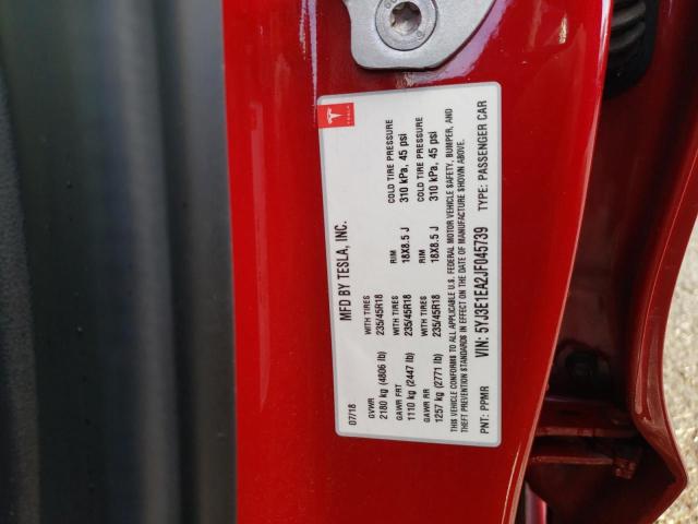 5YJ3E1EA2JF045739 Tesla MODEL 3