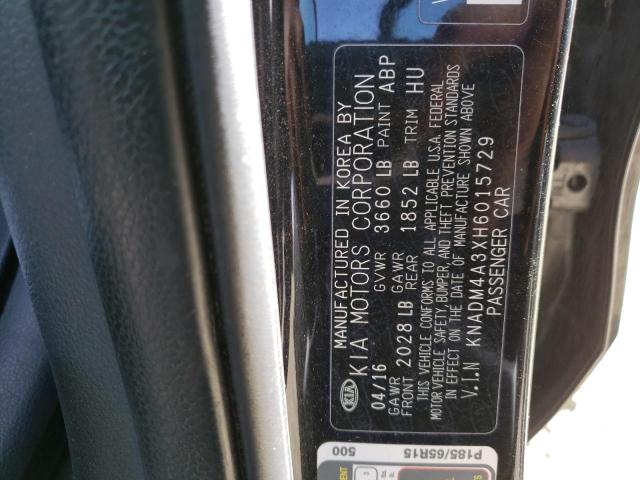 KNADM4A3XH6015729 KIA RIO LX