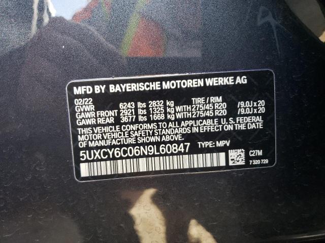 5UXCY6C06N9L60847 BMW X6 Xdrive40i