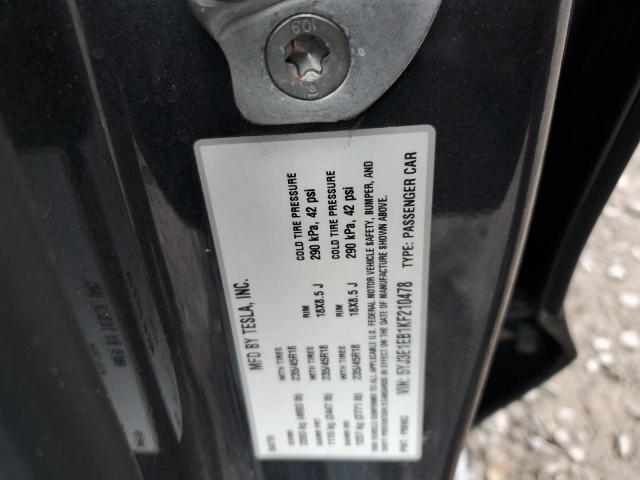 5YJ3E1EB1KF210478 Tesla MODEL 3