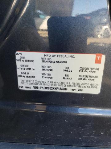 5YJXCBE2XKF184704 Tesla MODEL X