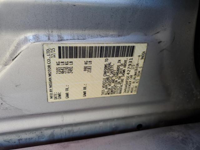 1N4AA6AP1GC427931 NISSAN MAXIMA 2016