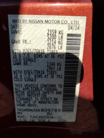 5N1AN0NU5EN809789 Nissan XTERRA X