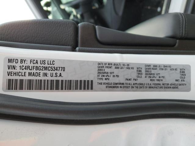 2021 JEEP GRAND CHER - 1C4RJFBG2MC534770