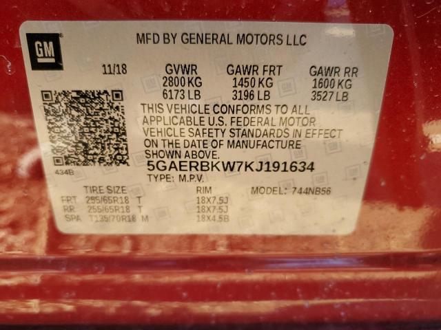 5GAERBKW7KJ191634 Buick Enclave Essence