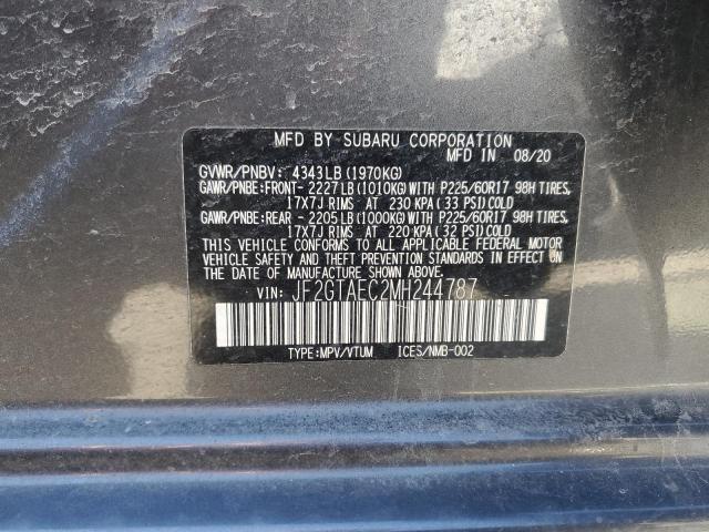 JF2GTAEC2MH244787 Subaru Crosstrek
